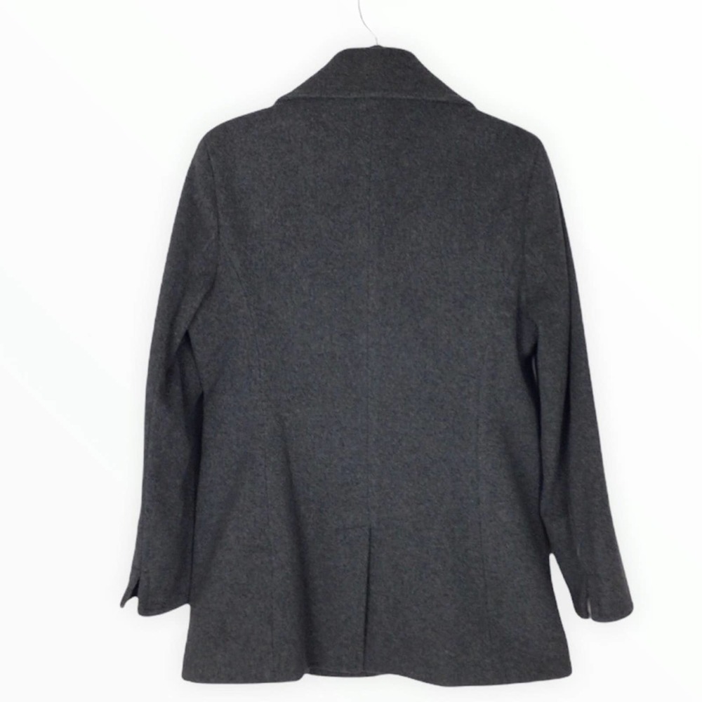 Calvin Klein | Heather Gray Wool Cashmere Peacoat M - Picture 4 of 9